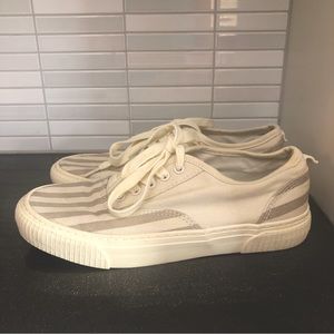 EUC Zara girls striped sneakers